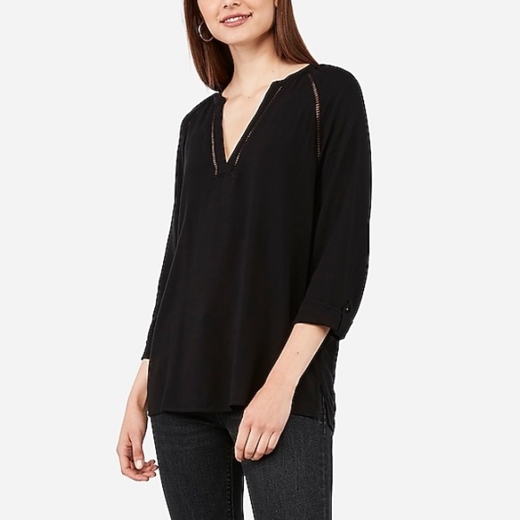 NWT Deep V neck flutter sleeve top - Picture 5 of 8